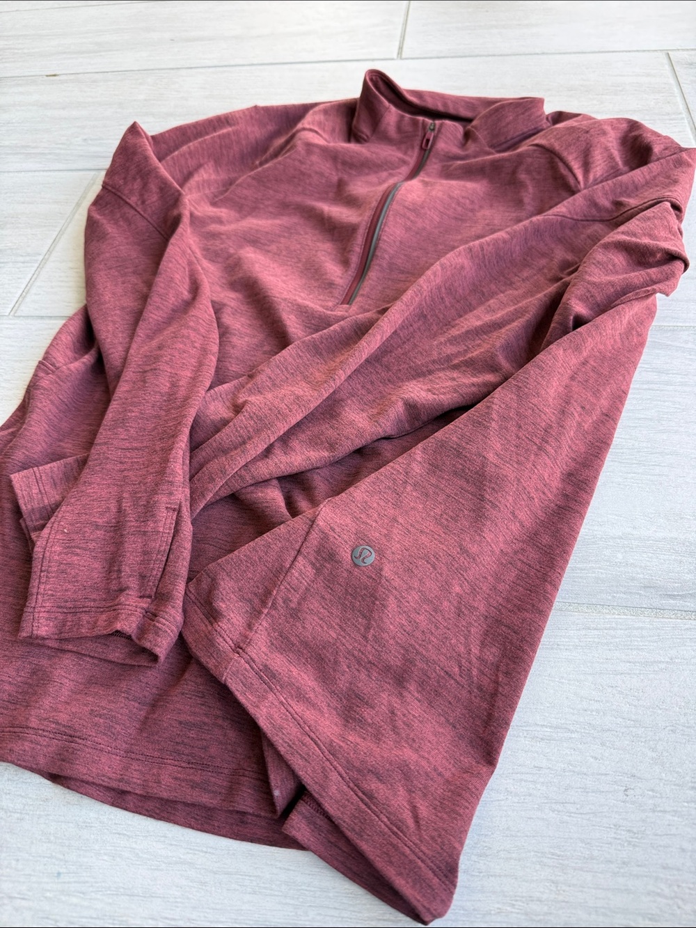lululemon athletica Men’s Heathered Wine Quarter-Zip Pullover